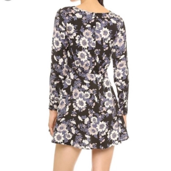 Free People Black Sunflower Parker Dress 2 NWT - Picture 2 of 8